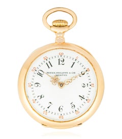 Patek Philippe Un raro orologio da tasca con smalto e diamanti in oro C1899