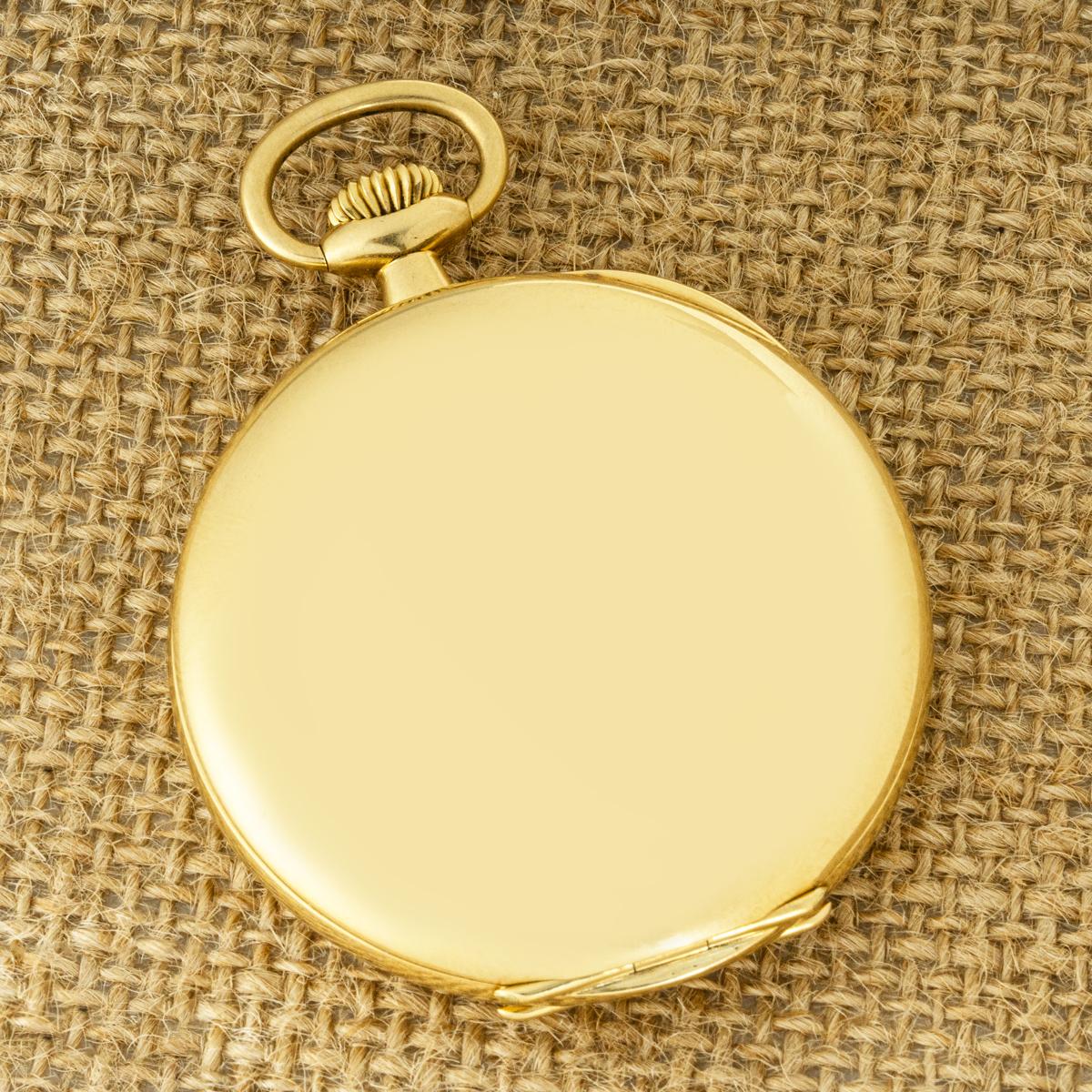 Patek Philippe. A Rare Gold Open Face Pocket watch and Chain C1890 For Sale 3