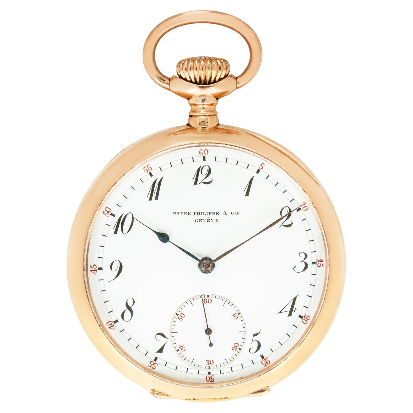 Patek Philippe. A Rare Rose Gold Pocket Watch C1905 For Sale