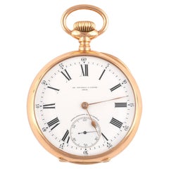 Patek Philippe, an 18 Karat Gold Keyless Wind Open Face Pocket Watch