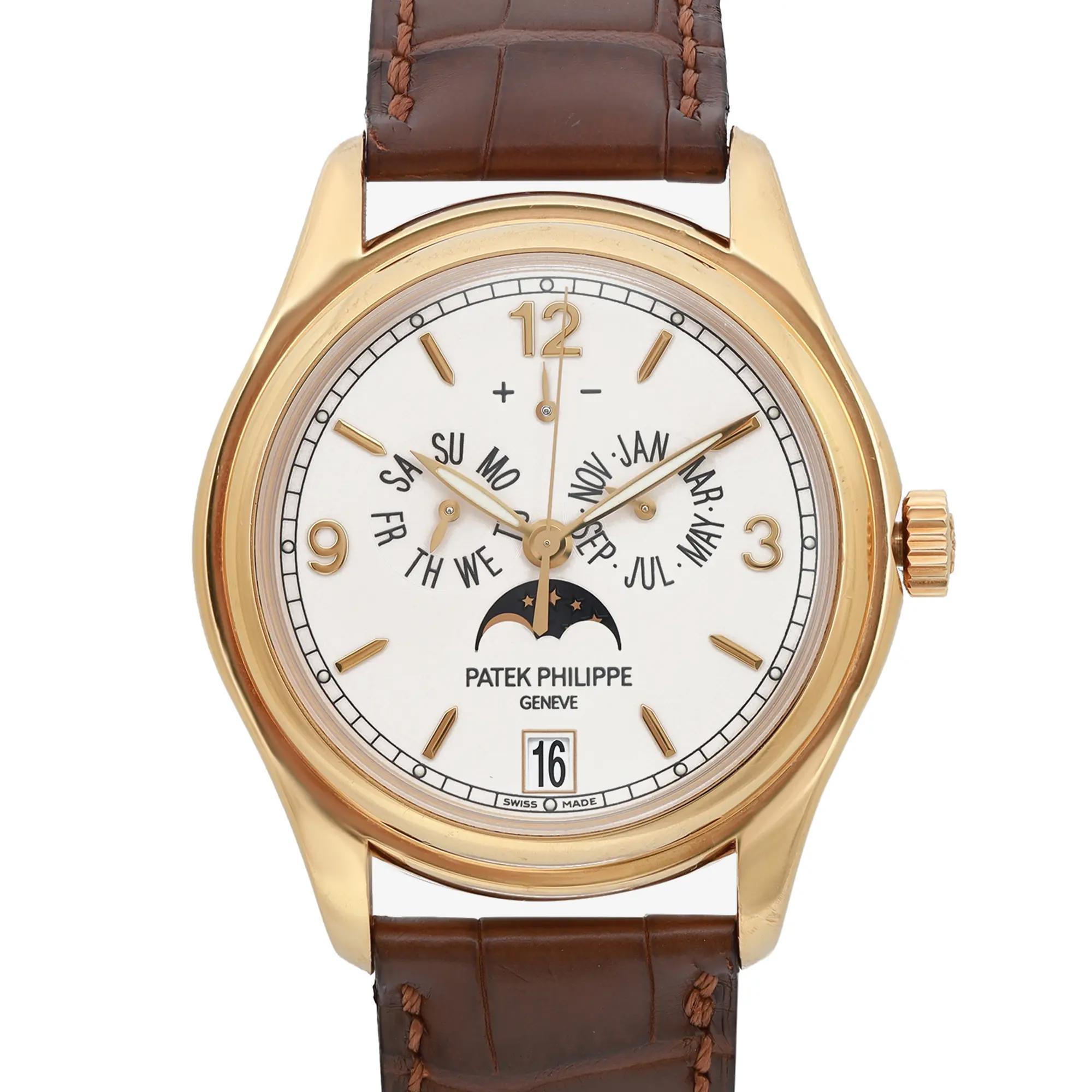 Pre-owned good condition. The band shows signs of wear. 

Brand and Model Information:
Brand: Patek Philippe
Model: Patek Philippe Annual Calendar
Model Number: 5146J-001

Type and Style:
Type: Wristwatch
Style: Luxury
Department: Men
Display: