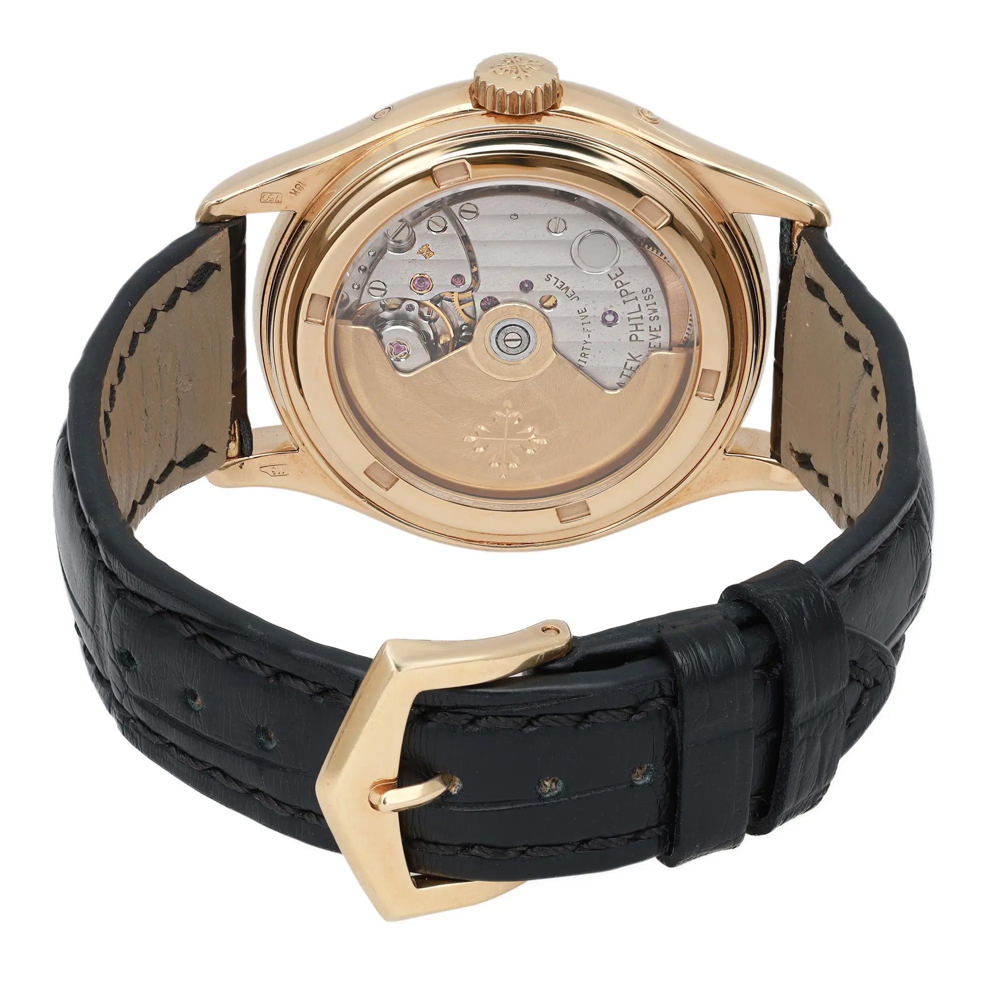 Patek Philippe Annual Calendar 18k Yellow Gold Silver Dial Men Watch 5035J en vente 1