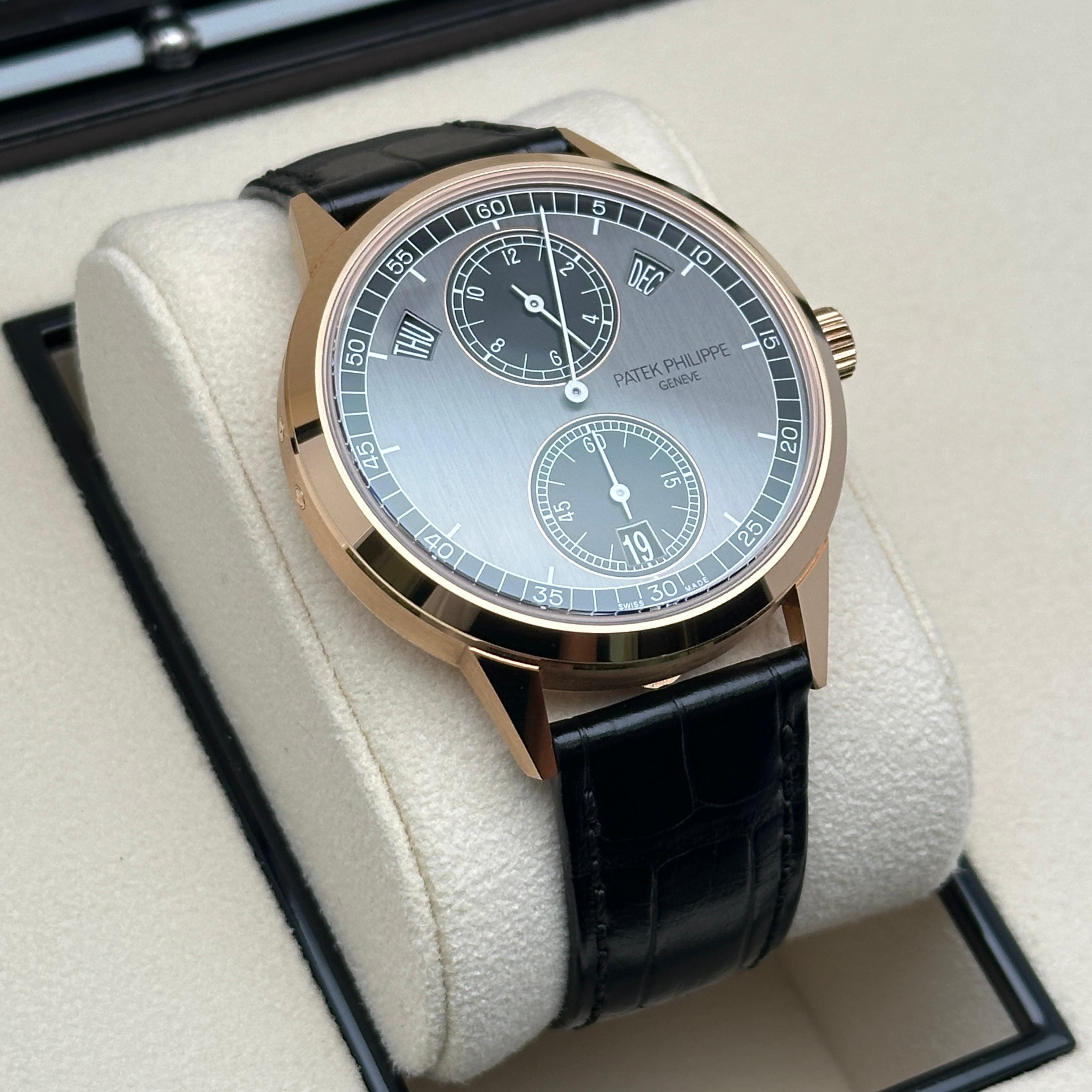 De los hombres Reloj Patek Philippe Calendario Anual 40.5mm Oro Rosa 18K Esfera Gris 5235/50R-001