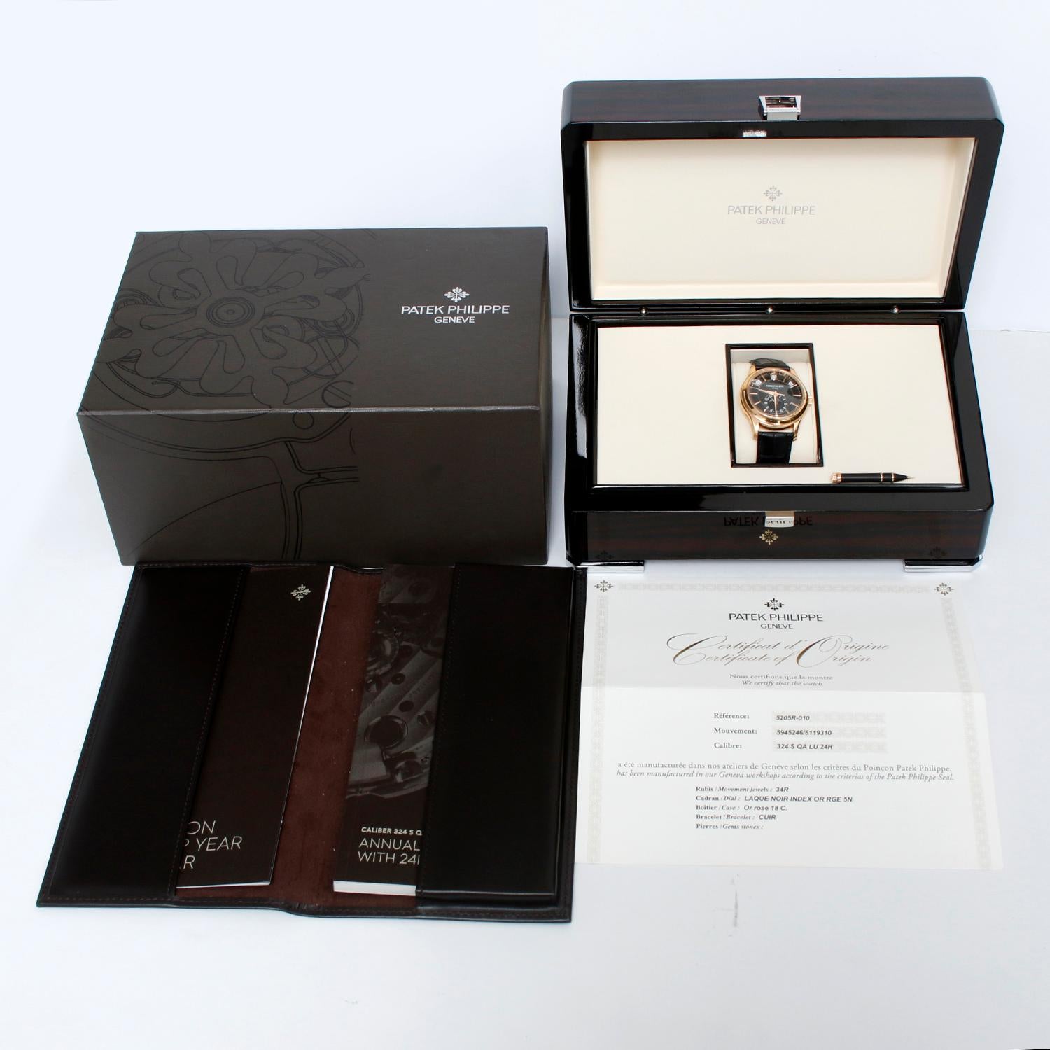 Patek Philippe Annual Calendar Men's 18k Rose Gold Moonphase Watch 5205 R-010 3