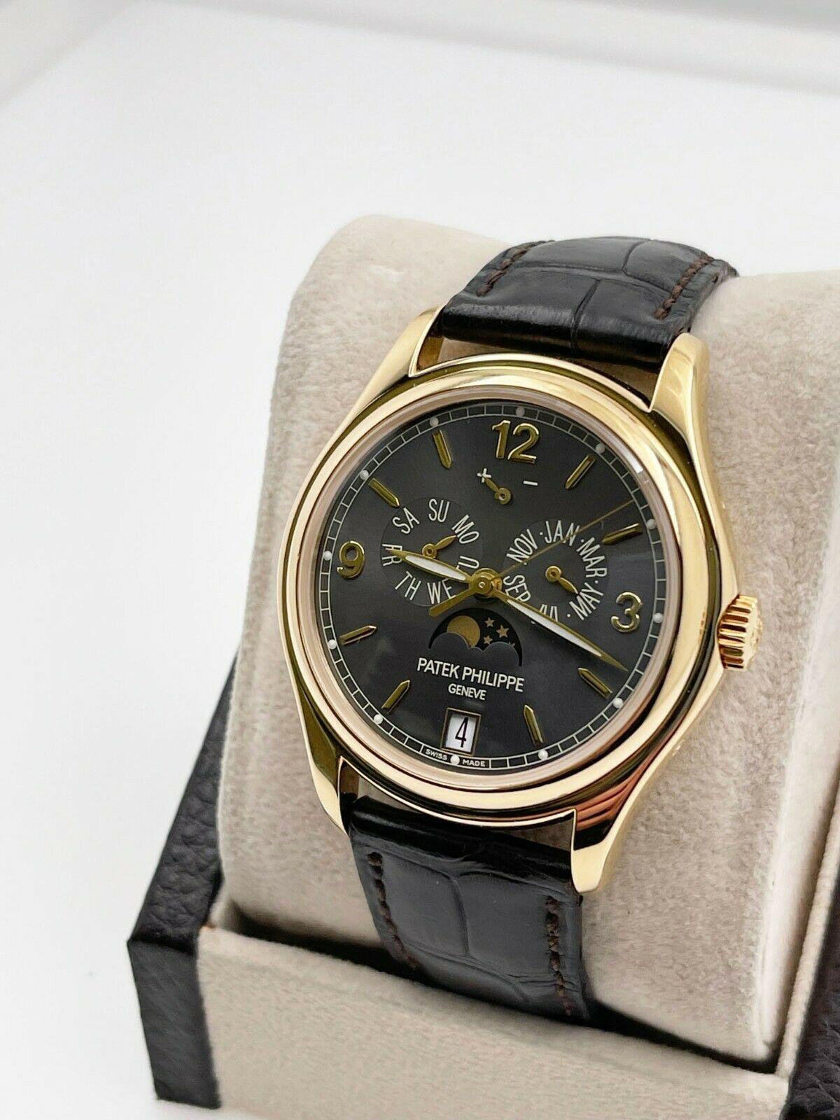 Patek Philippe Annual Calendar Moonphase 5146J Grey Dial 18K Yellow Gold 5