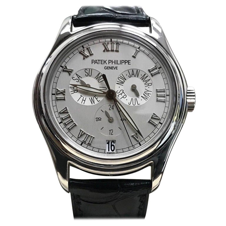 Patek Philippe Annual Calendar Platinum 5035P Brand New Band For Sale patek-philippe-annual-calendar-platinum-5035p-brand-new-band-for-sale