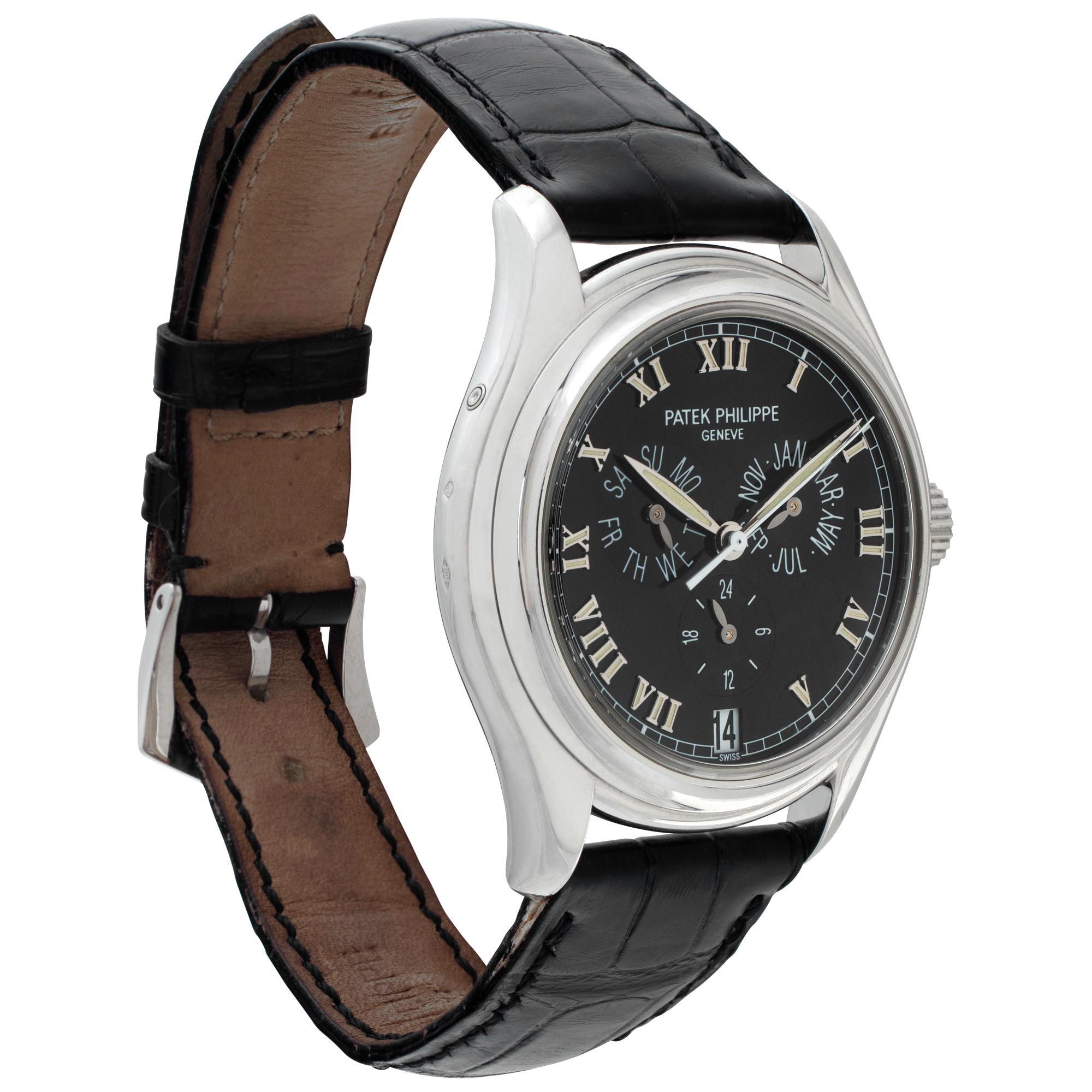 Patek Philippe Annual Calendar platinum Auto Wristwatch Ref 5035p In Excellent Condition For Sale In Surfside, FL