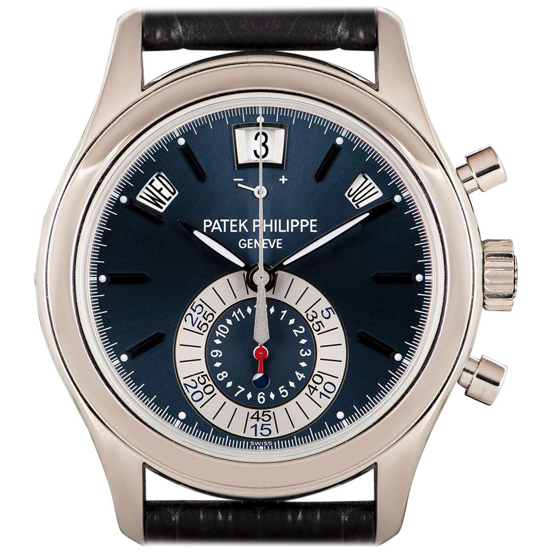 Patek Philippe Annual Calendar Platinum Blue Dial 5960P-015 Automatic Wristwatch