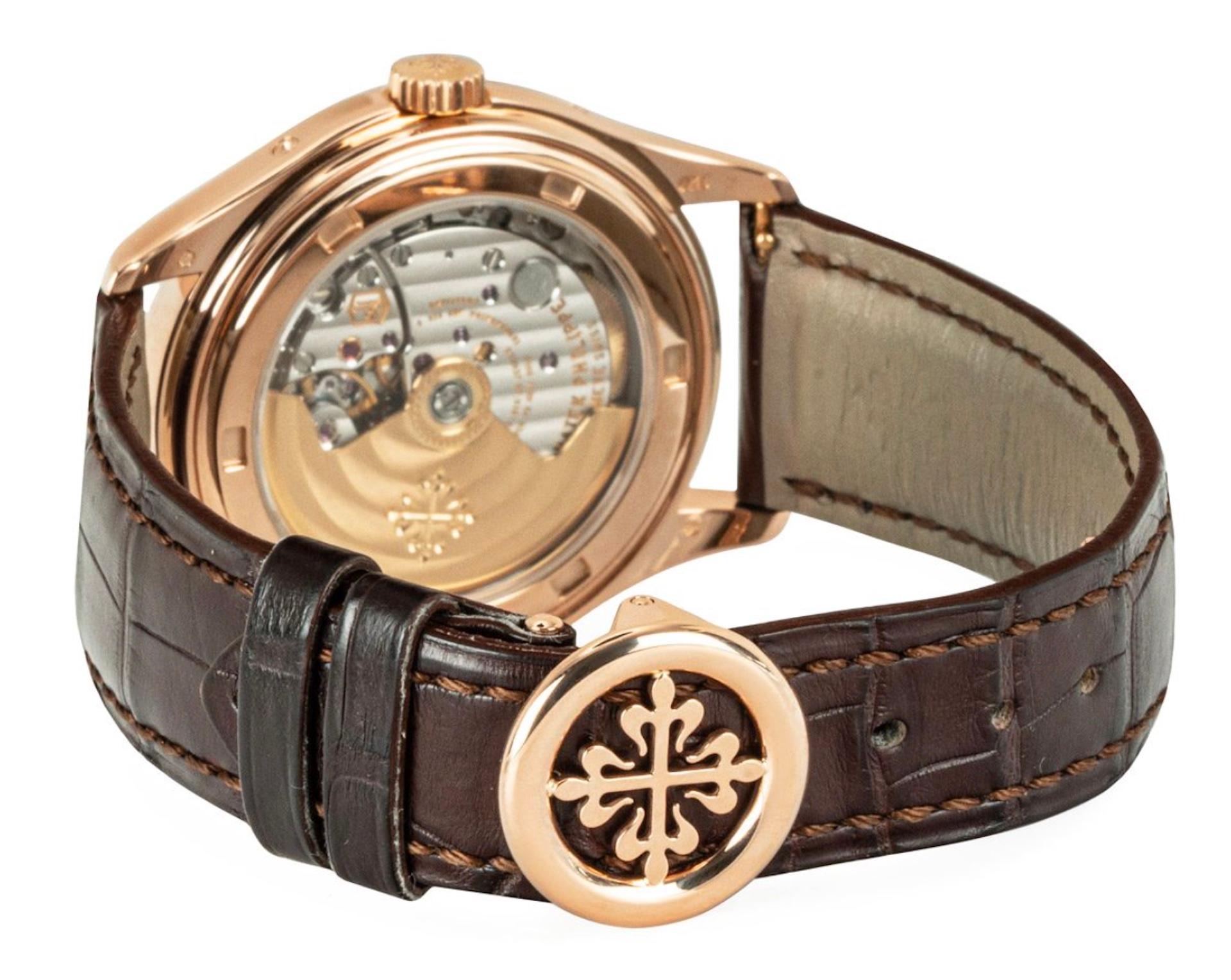 Roségold-Uhr mit Jahreskalender von Patek Philippe 1