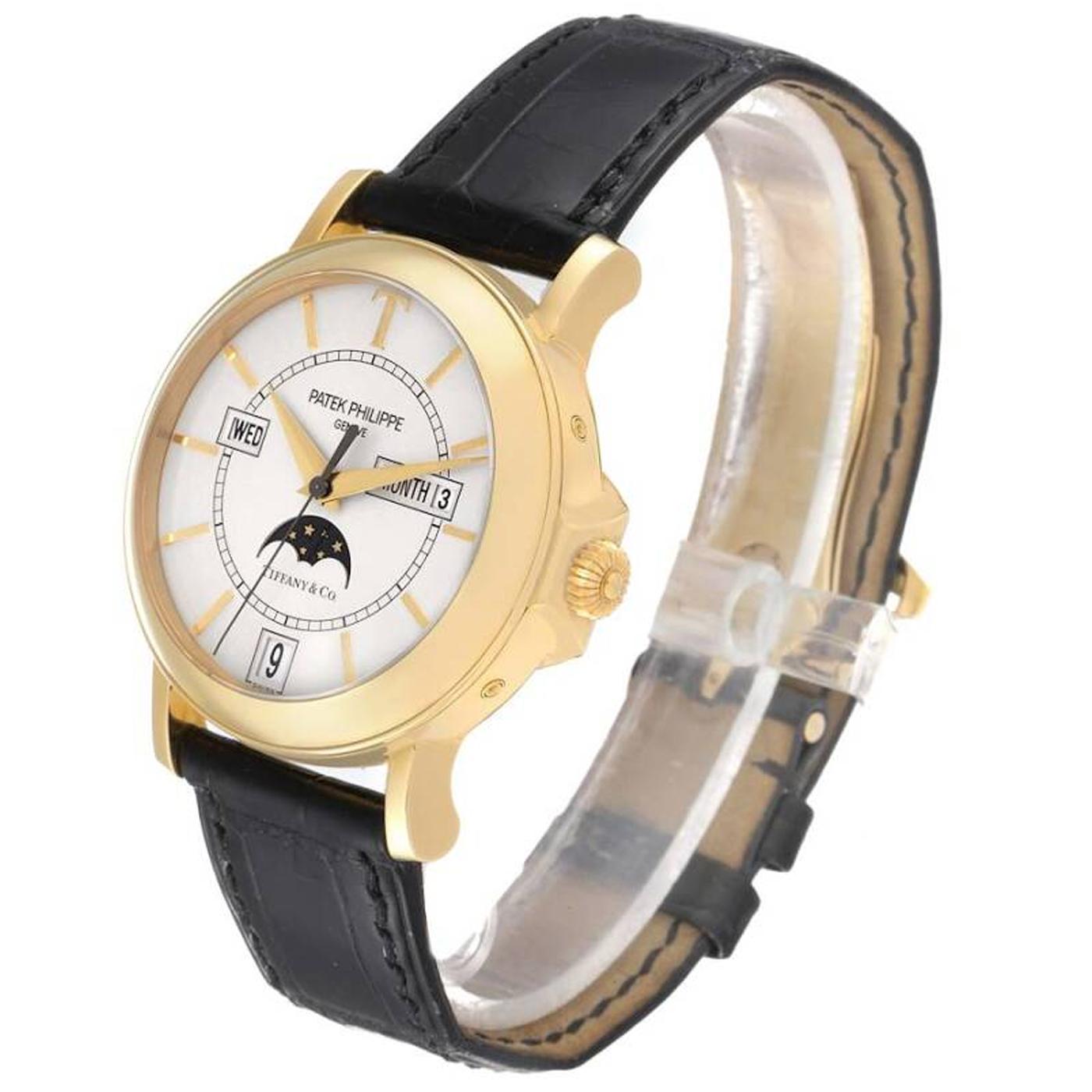 Modernista Patek Philippe Calendario Annuale Tiffany Limited Ediiton Orologio in oro giallo 5150J in vendita