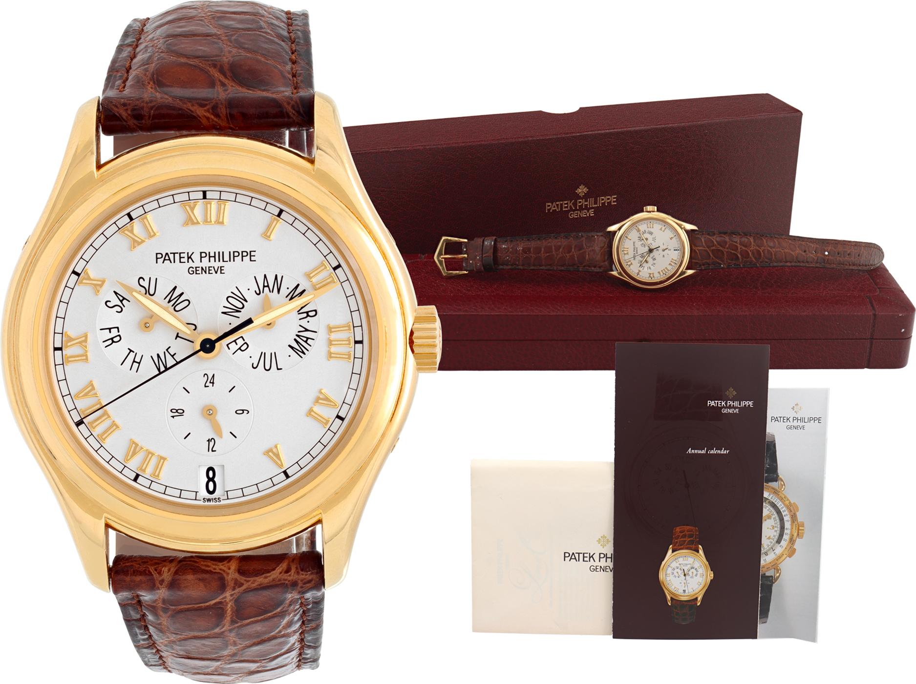 Patek Philippe Annual Calendar Yellow Gold Automatic Wristwatch Ref 5035J-001 For Sale 4
