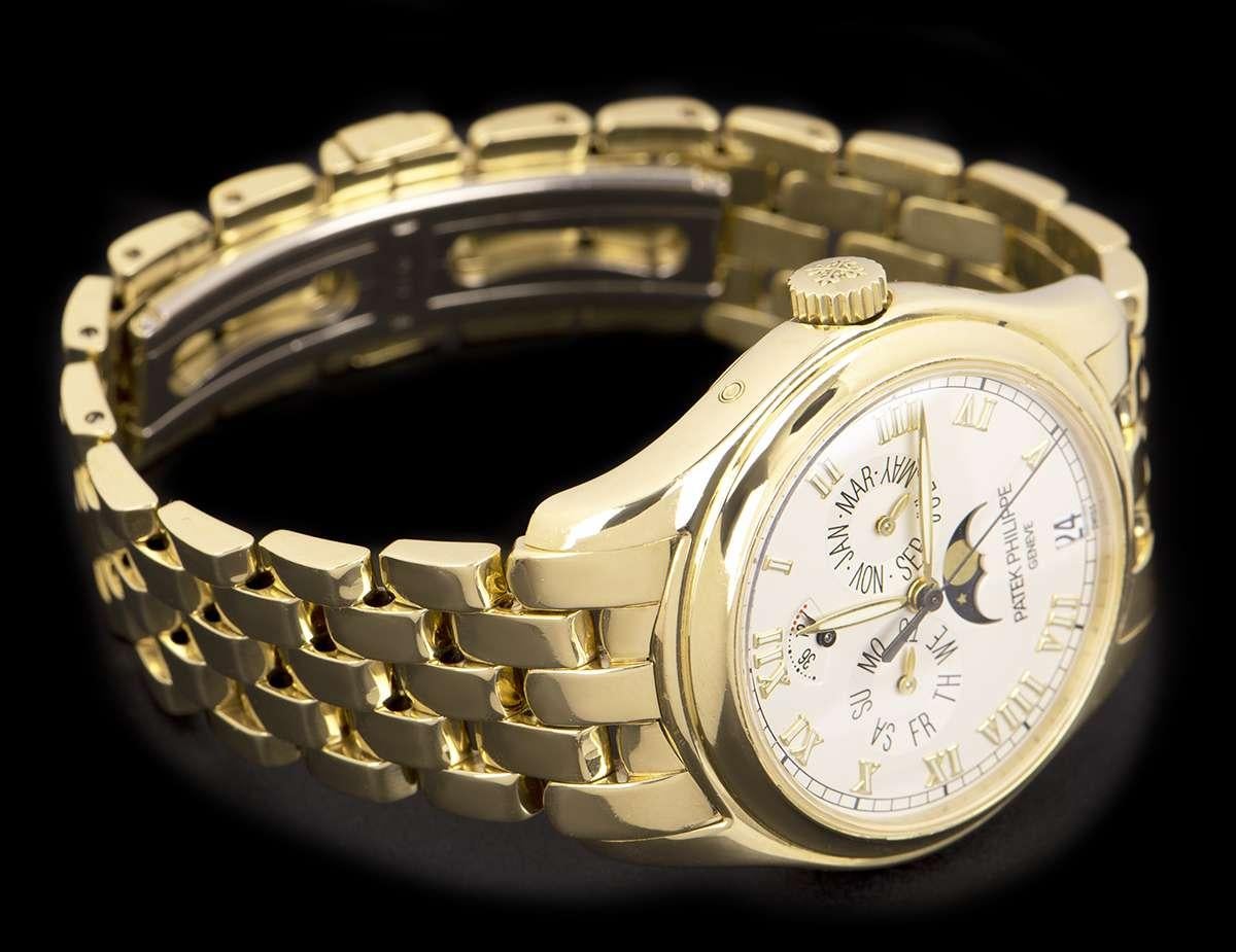 Patek Philippe Annual Calendar Yellow Gold Silver Dial 5036/1J-001 Automatic In Excellent Condition In Mayfair, London, London