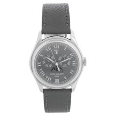 Patek Philippe Montre annuelle pour hommes en platine automatique phase de lune 5056P (ou 5056-P)