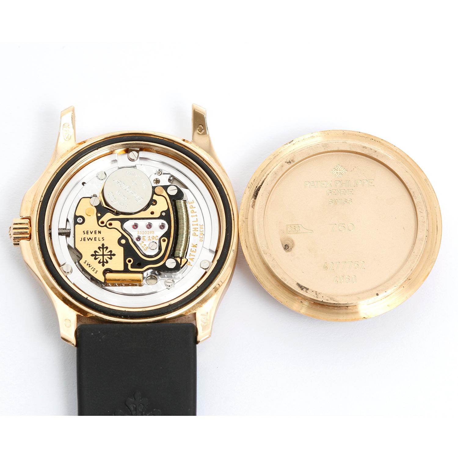 Patek Philippe Aquanaut 18 Karat Yellow Gold Watch 4960 J In Excellent Condition In Dallas, TX