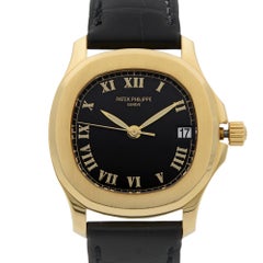 Patek Philippe Aquanaut 18k Yellow Gold Black Dial Automatic Men Watch 5060J-001