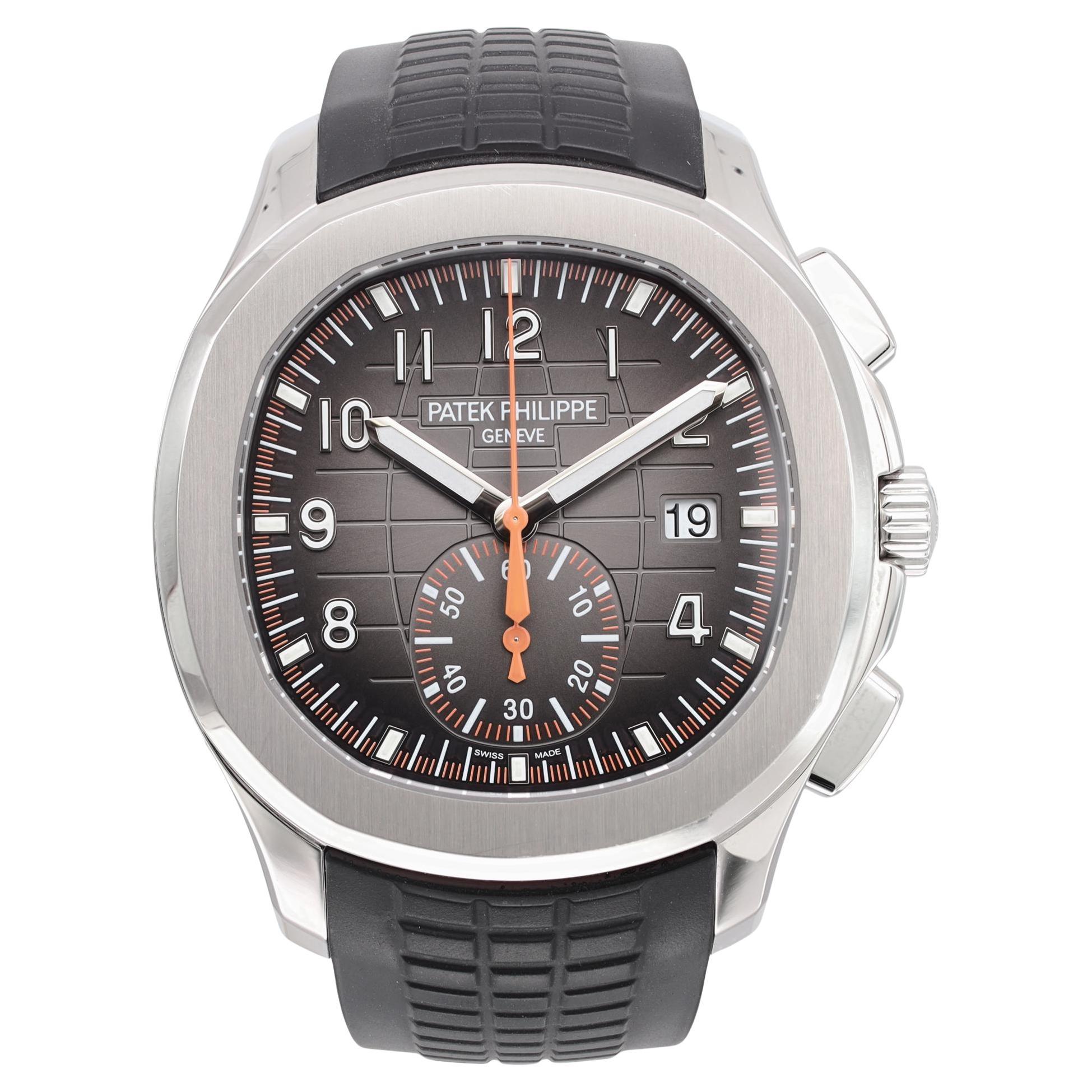 Patek Philippe Aquanaut 42mm Steel Black Dial Automatic Watch 5968A-001