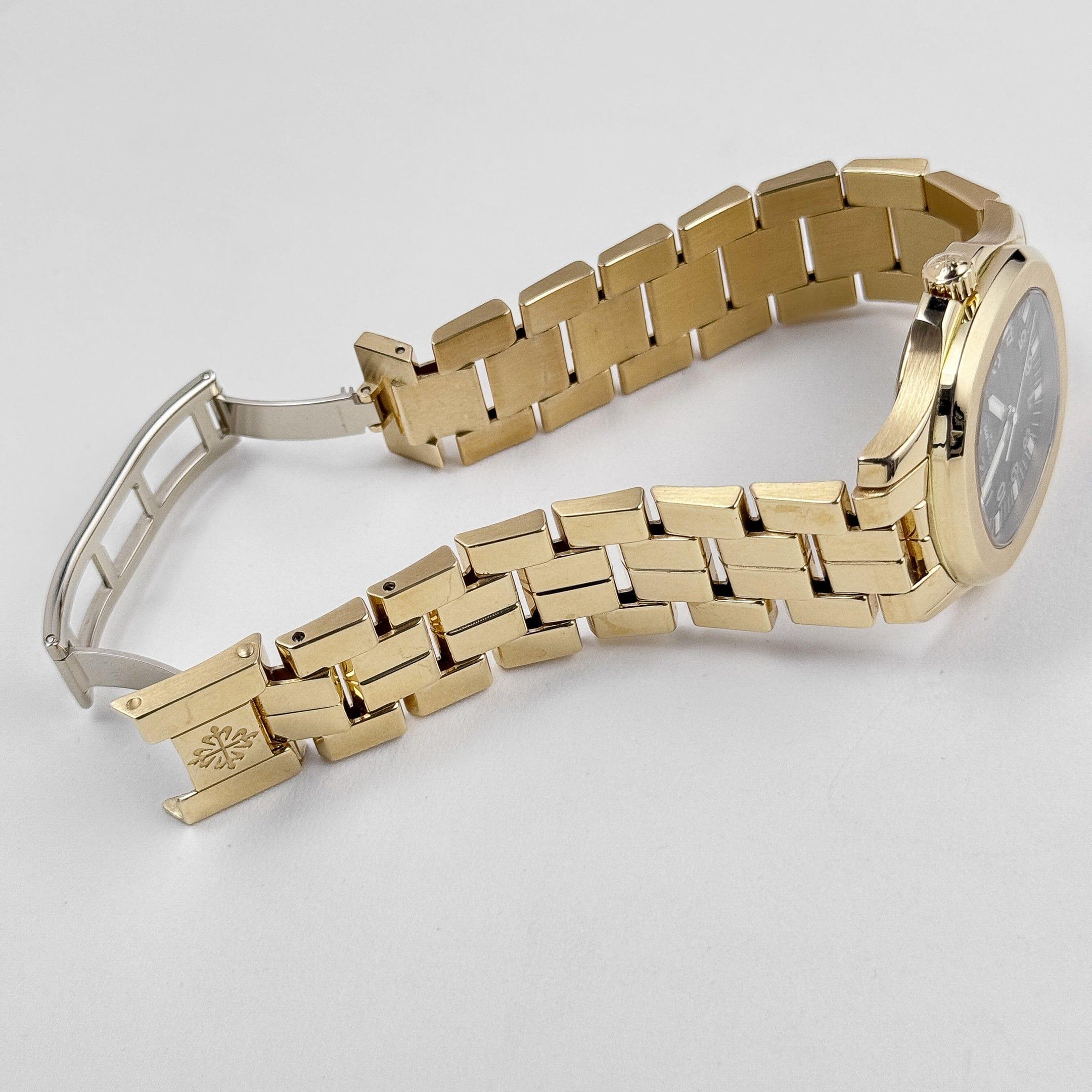 Patek Philippe Aquanaut 5066/1J Yellow Gold Black Dial For Sale 3