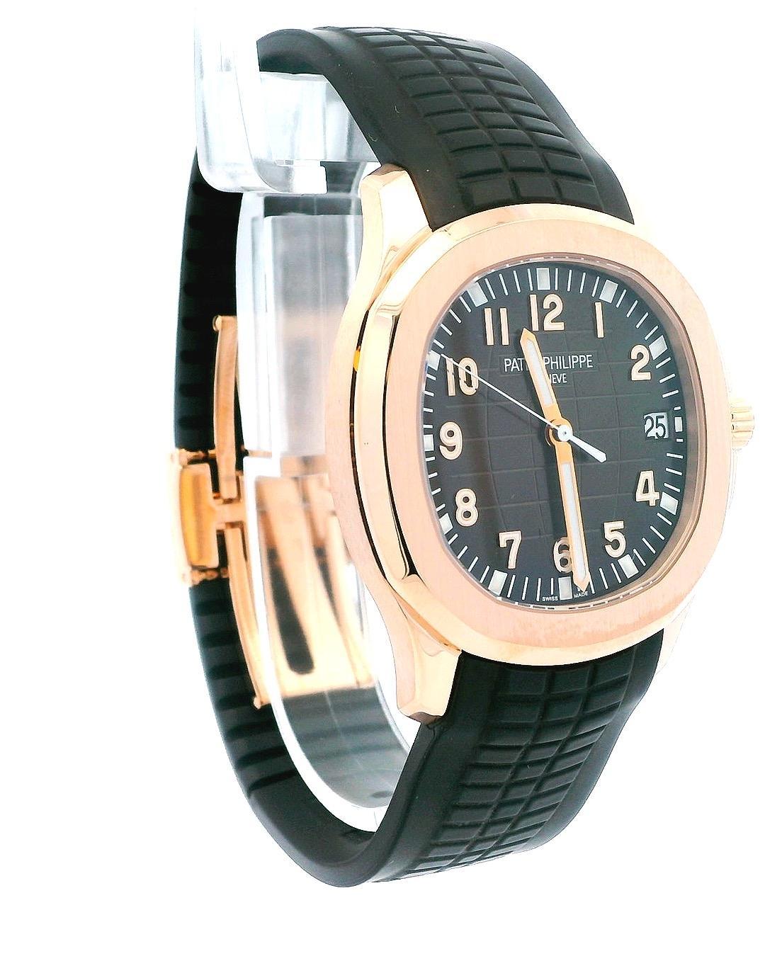 Patek Philippe Aquanaut 5167/1R Schokoladen-Zifferblatt 18K Roségold Schachtel & Papiere im Zustand „Hervorragend“ im Angebot in Great Neck Plaza, NY