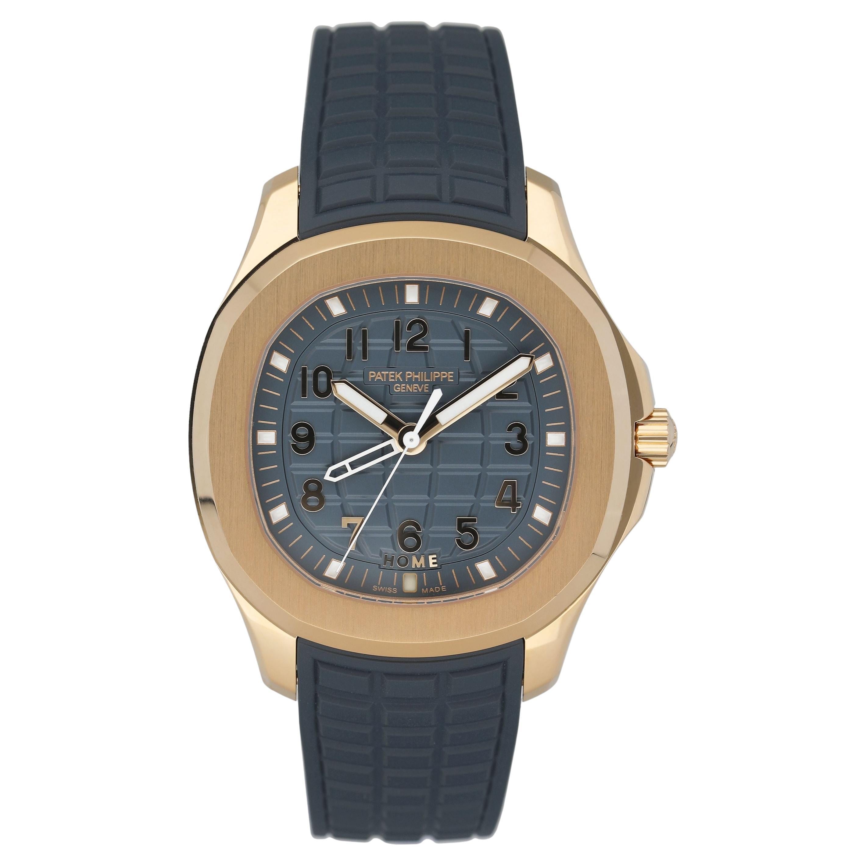 Patek Philippe Aquanaut 5269R Blue Dial Mens Watch Box Papers im Angebot