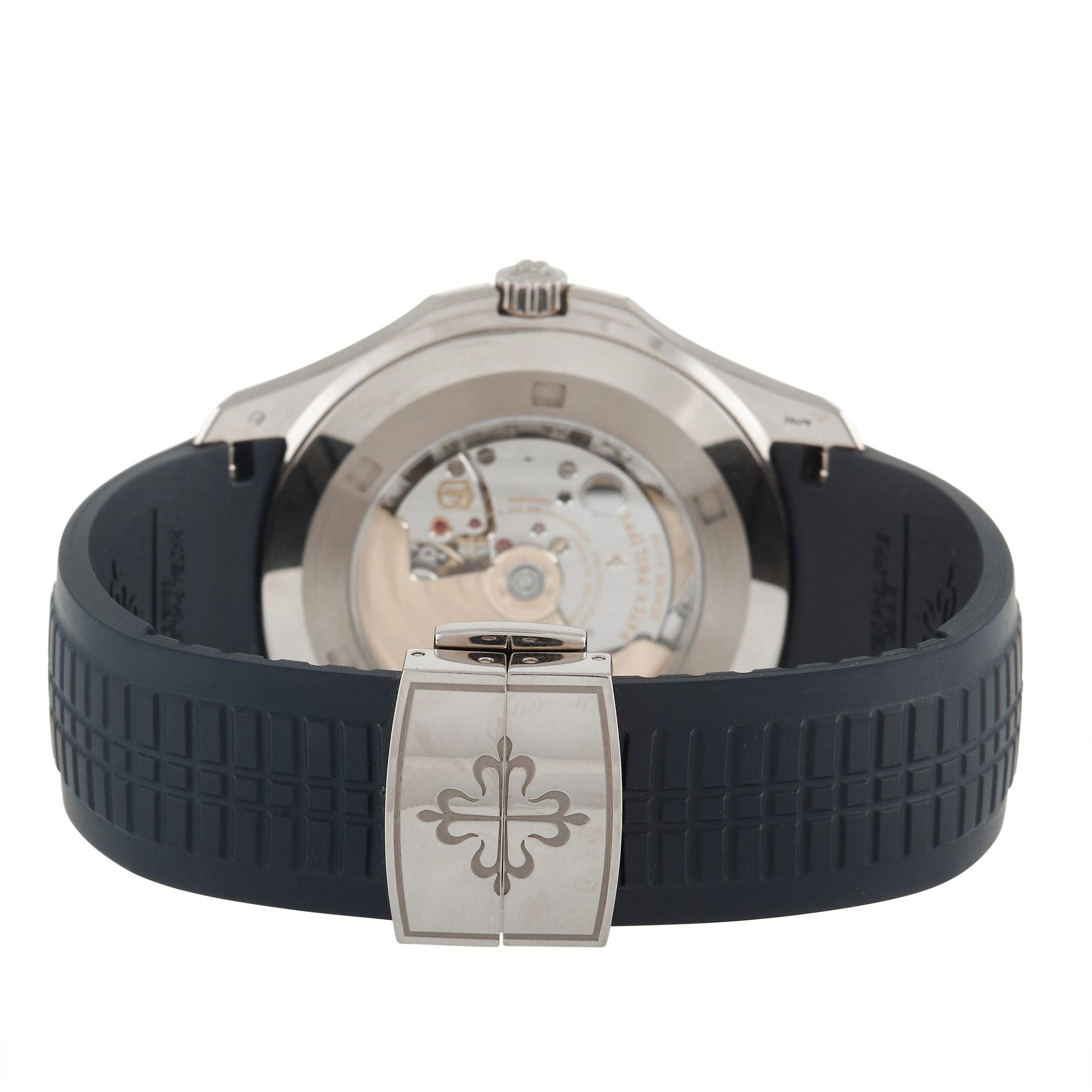 Patek Philippe Aquanaut Blue Dial Watch 5168G-001 In Excellent Condition In Southampton, PA