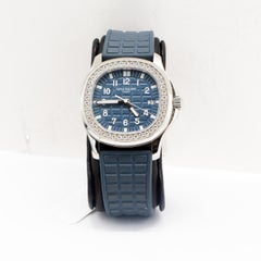 Patek Philippe Aquanaut Grayish Blue Ladies Watch With 46 Diamonds