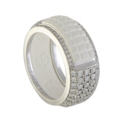 Bague à anneau en or blanc 18 carats et diamants Patek Philippe Aquanaut Luce