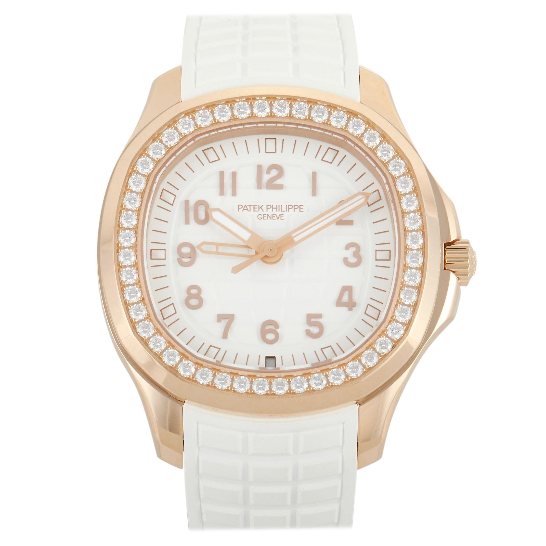 Patek Philippe Aquanaut Ladies White Dial Rose Gold Aquanaut Luce Travel 5269/200R