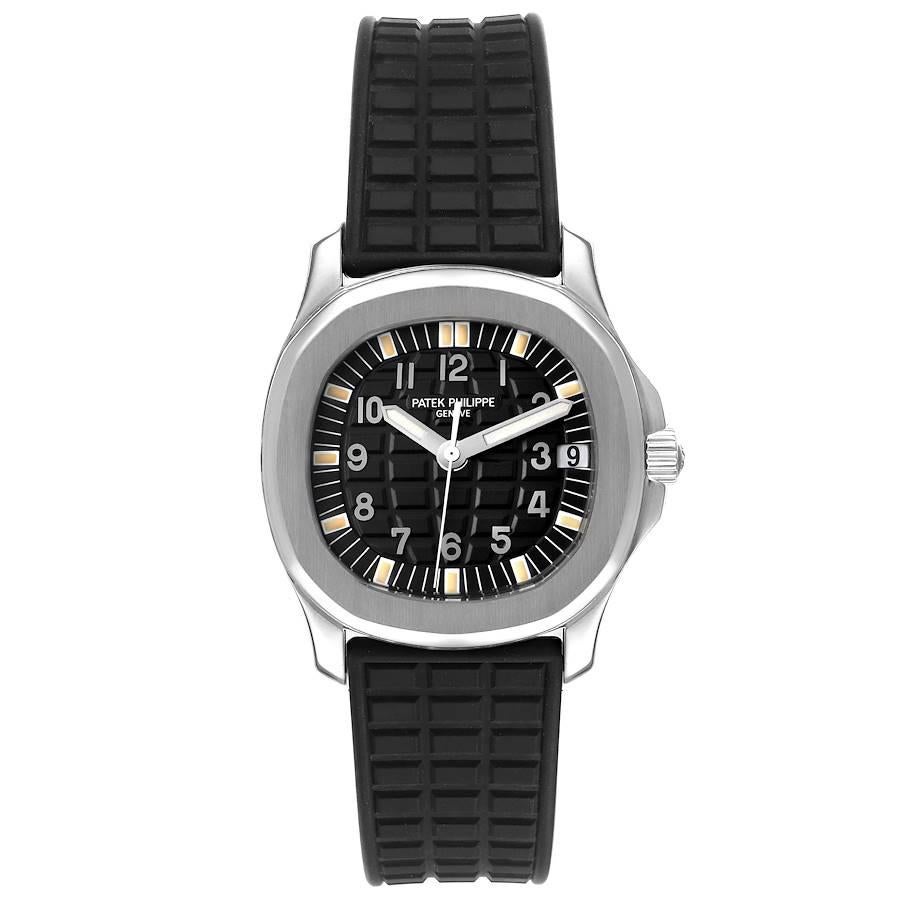 Patek Philippe Aquanaut Midsize Automatic Steel Mens Watch 5066. Automatic movement. Rhodium-plated, fausses cotes decoration, straight-line lever escapement, Glucydur Gyromax balance, shock absorber, self-compensating free-sprung flat balance