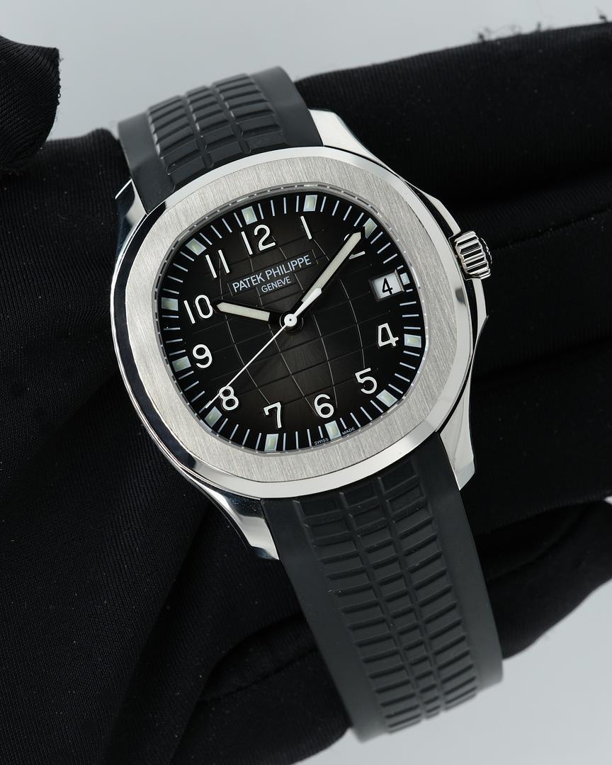 patek philippe aquanaut on wrist