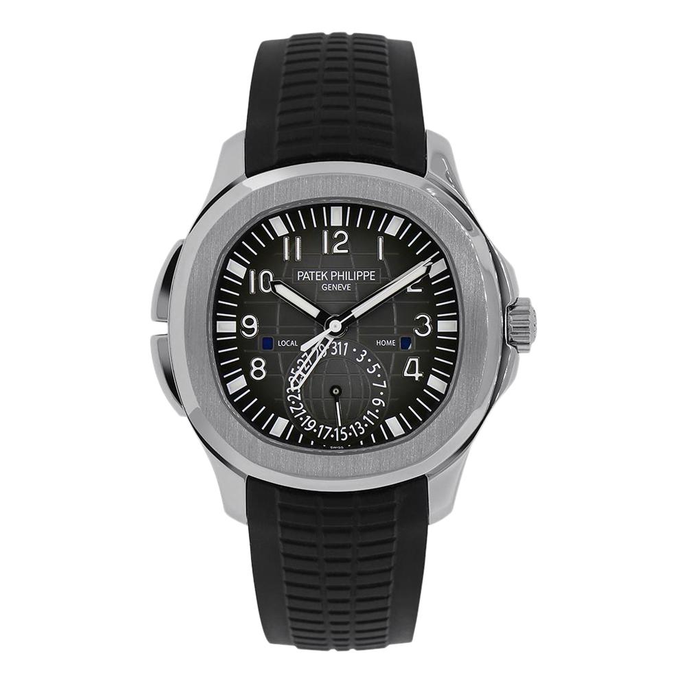 Patek Philippe Aquanaut Stainless Steel Travel Time Watch 5164A-001 For Sale