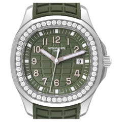 Patek Philippe Aquanaut Steel Green Dial Diamond Mens Watch 5267 Unworn