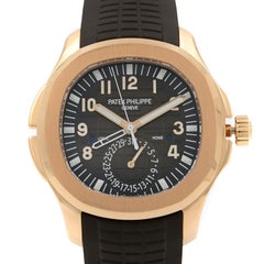 Patek Philippe Aquanaut Travel Time Rose Gold Brown Dial Mens Watch 5164R-001