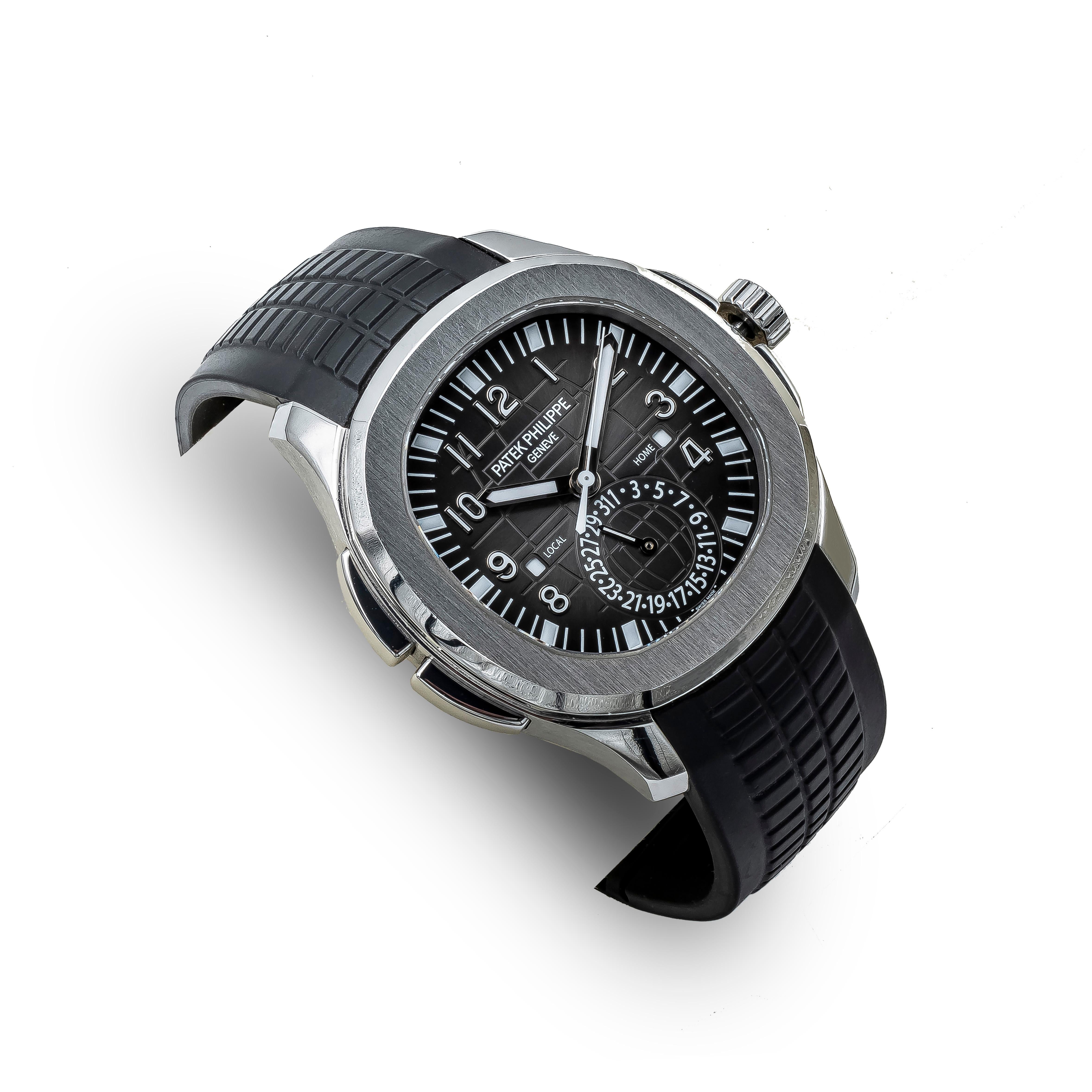 Patek Philippe: Edelstahl-Armbanduhr Aquanaut Travel Time Ref. 5164A-001 für Damen oder Herren im Angebot