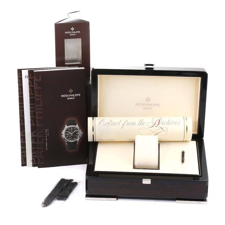 Patek Philippe Aquanaut Travel Time Steel Mens Watch 5164 Box Papers 4