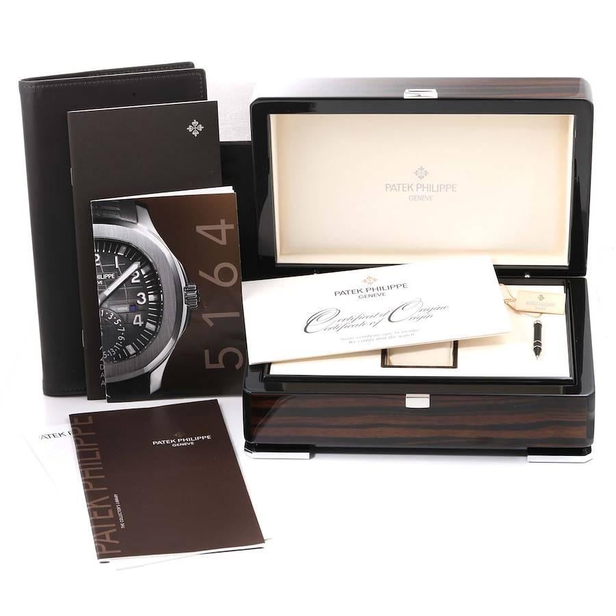 Patek Philippe Aquanaut Travel Time Steel Mens Watch 5164 Box Papers 4