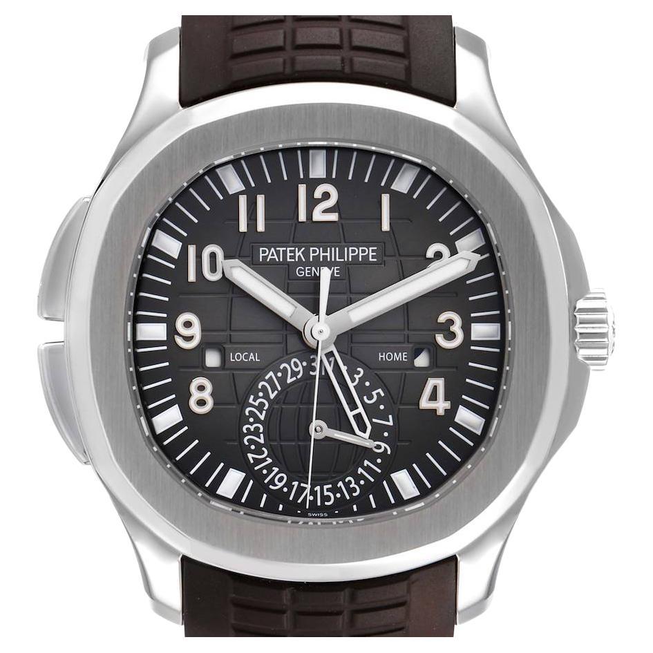 Patek Philippe Aquanaut Travel Time Steel Mens Watch 5164 Box Papers