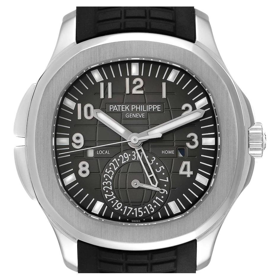 Patek Philippe Aquanaut Travel Time Steel Mens Watch 5164 Box Papers