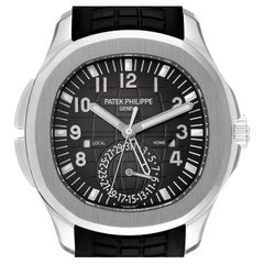 Stahl-Herrenuhr 5164 von Patek Philippe Aquanaut für Reisen, mit Karton und Papieren