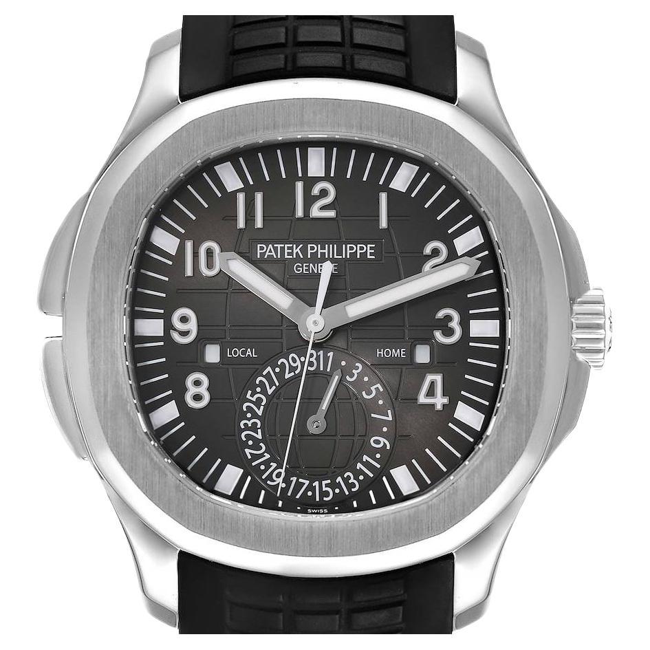 Patek Philippe Aquanaut Travel Time Steel Mens Watch 5164A Box Papers