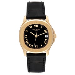 Patek Philippe Aquanaut Yellow Gold Black Dial Mens Watch 5060J