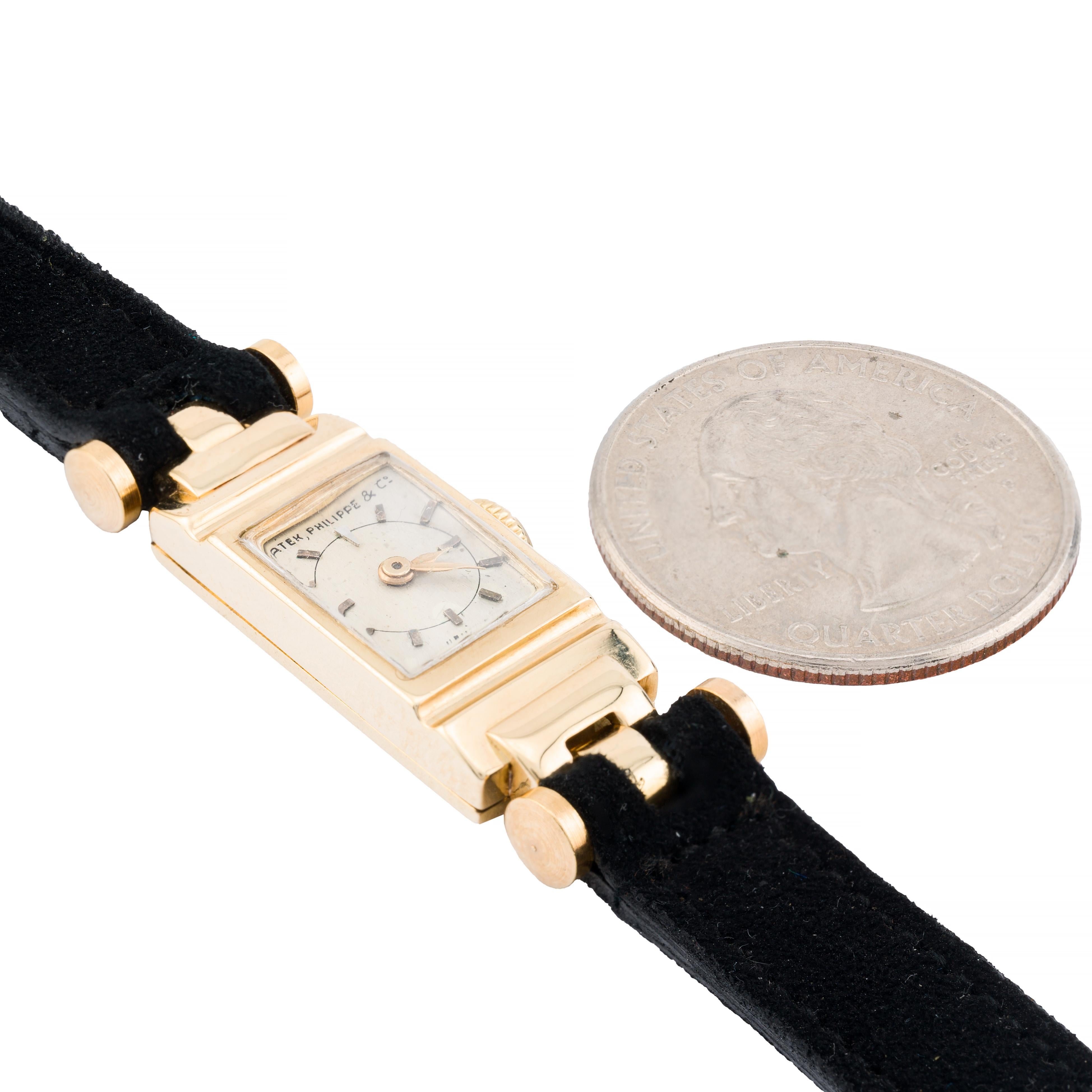 Patek Philippe Art Deco Articularted Elongated 18 Karat Yellow Gold Ladies Watch 1