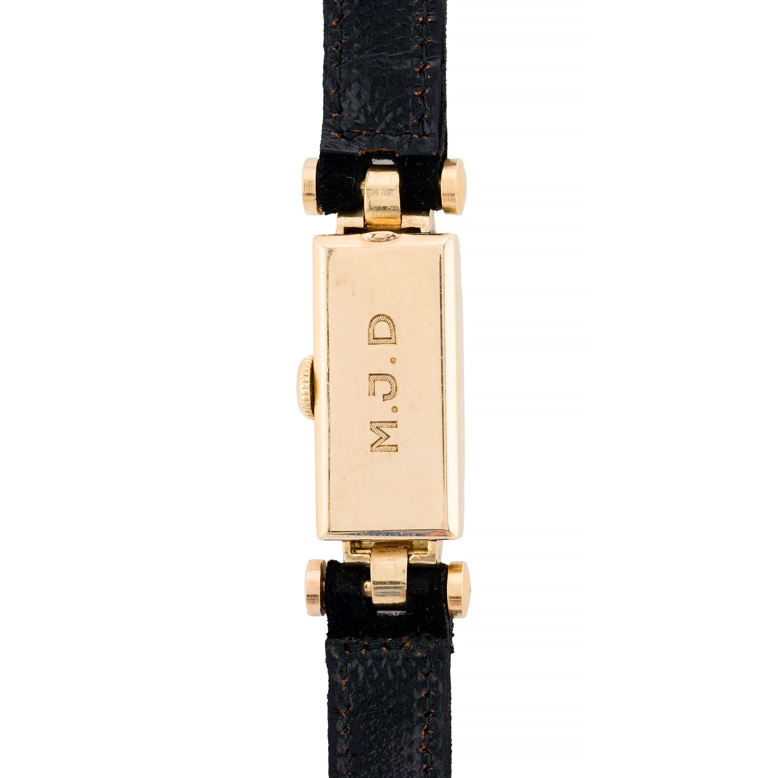 Patek Philippe Art Deco Articularted Elongated 18 Karat Yellow Gold Ladies Watch 3