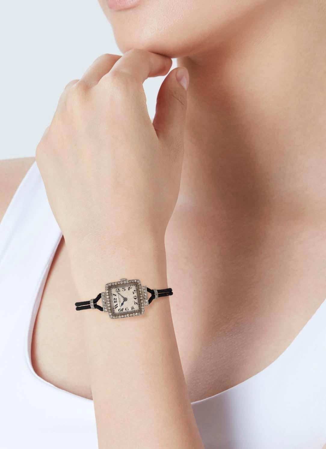 Patek Philippe Art Deco Diamond Wristwatch In Good Condition In New York, NY