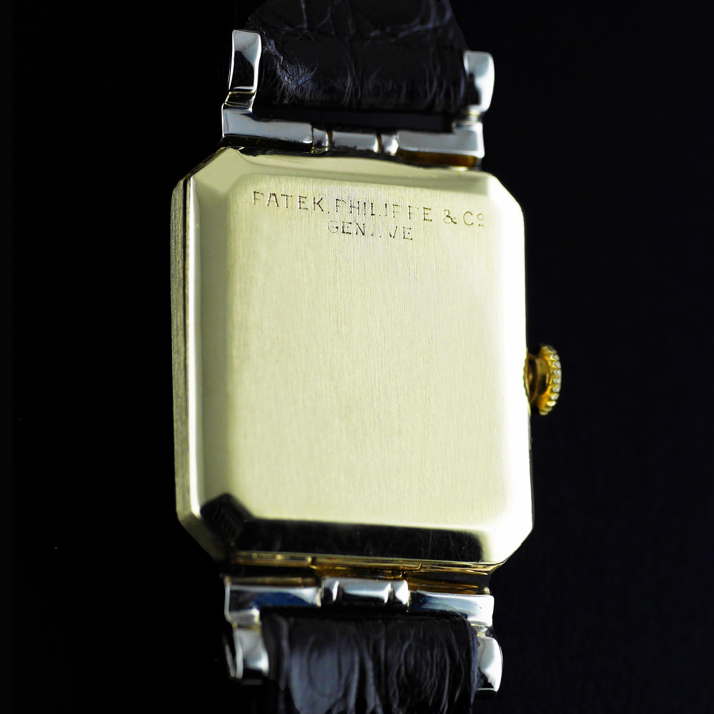 Patek Philippe Art Deco Yellow and White Gold Wristwatch Dated 1927 2
