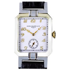 Antique Patek Philippe Art Deco Yellow and White Gold Wristwatch Dated 1927