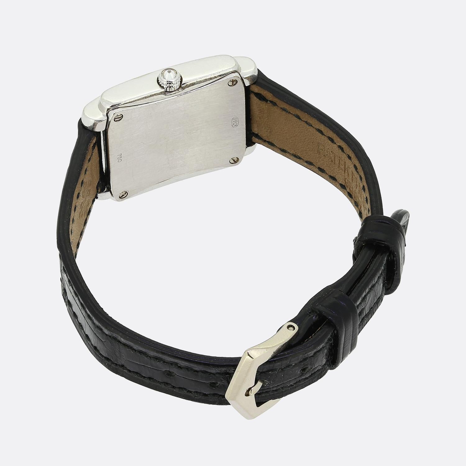 Brilliant Cut Patek Philippe Automatic Diamond Set Gondolo Ladies Wristwatch Ref 4825 For Sale