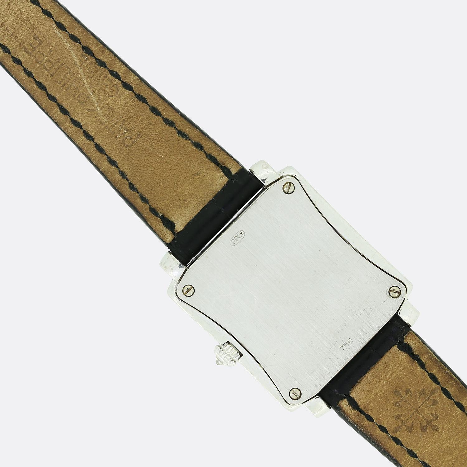 Women's Patek Philippe Automatic Diamond Set Gondolo Ladies Wristwatch Ref 4825 For Sale