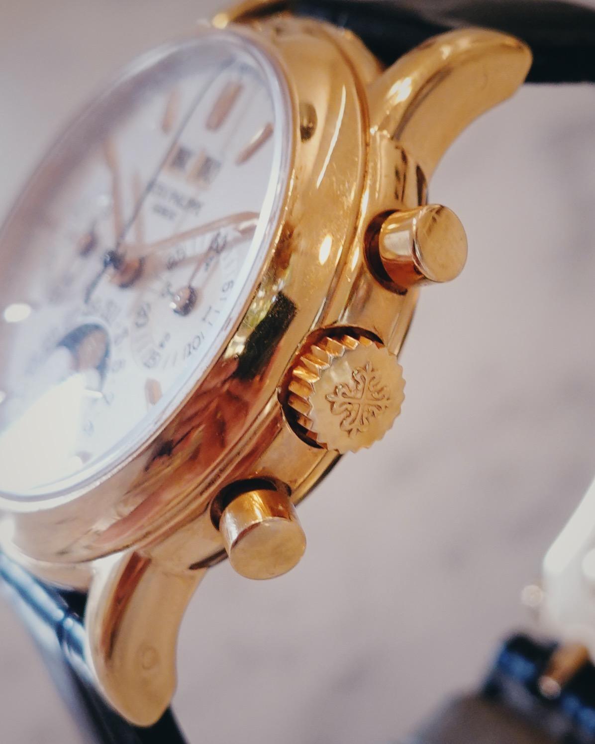 Patek Philippe, Precioso Cronógrafo de Oro Rosa de 18k Ref. 3970E Reloj de pulsera, 1997 Moderno en venta