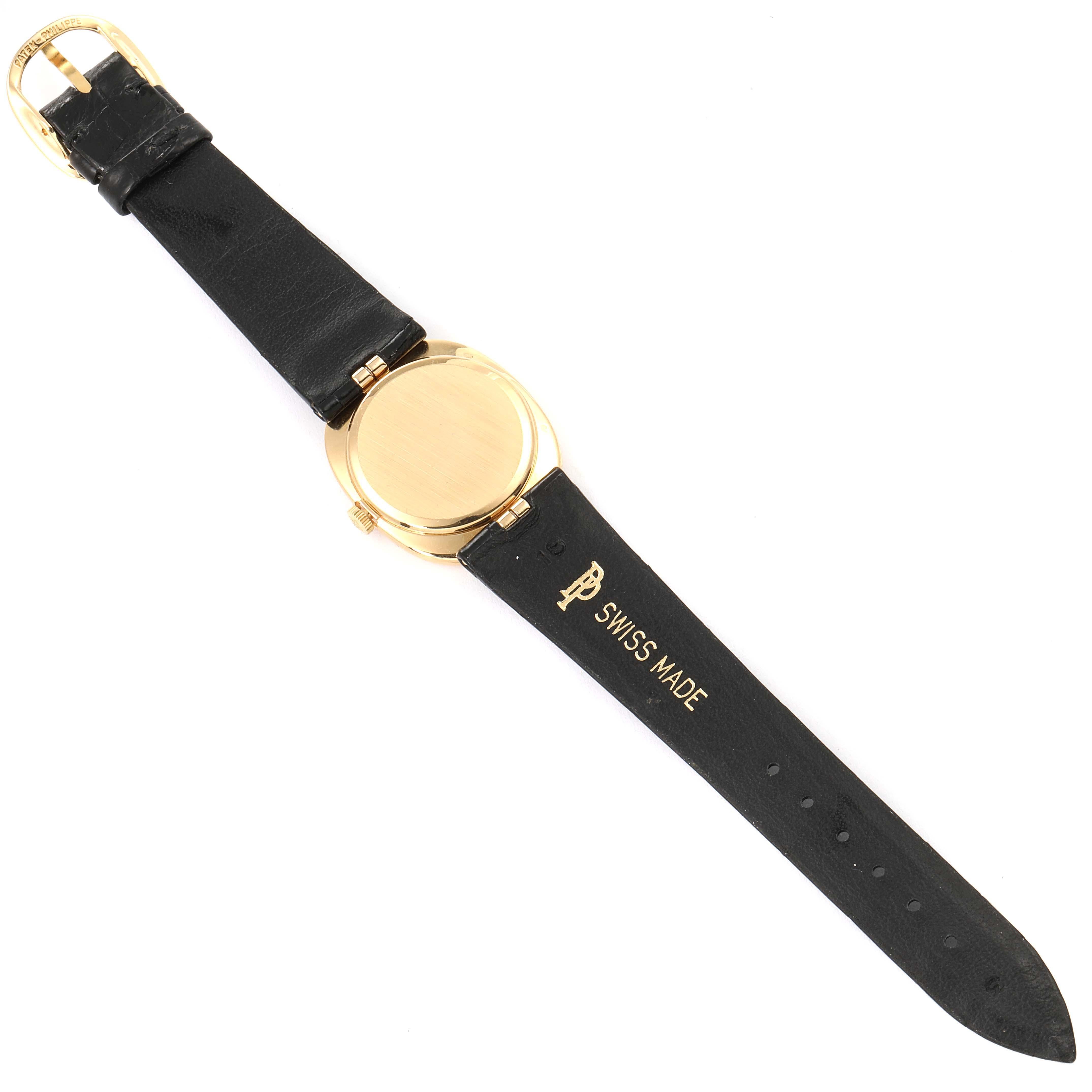 Patek Philippe Blue 18k Yellow Gold Golden Ellipse 7579 Wristwatch 27 x 32 MM 4