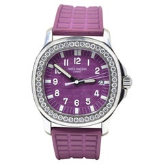 Patek Philippe Box & Papers Pink Dial Aquanaut 5067 in Steel with Diamond Bezel